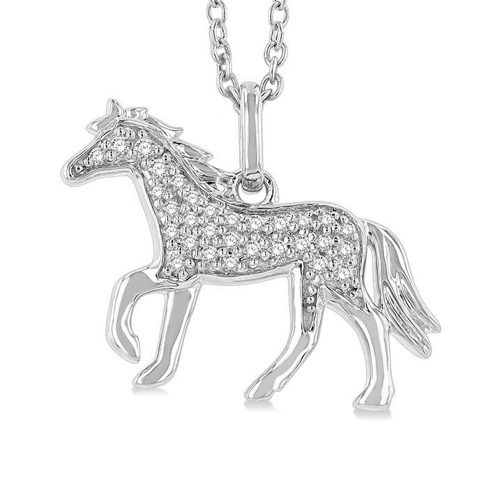 Ophelia Orchid Horse Petite Diamond Fashion Pendant
