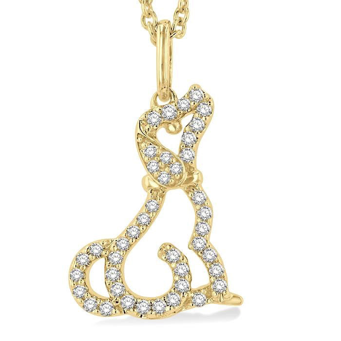 Kalliope Rhea Dog Petite Diamond Fashion Pendant