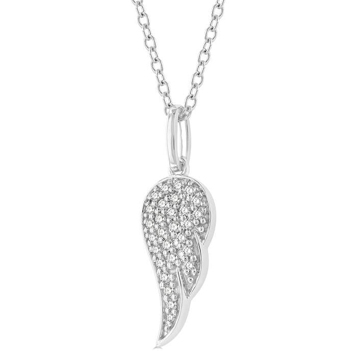 Tansy Jasper Angel Wings Petite Diamond Fashion Pendant