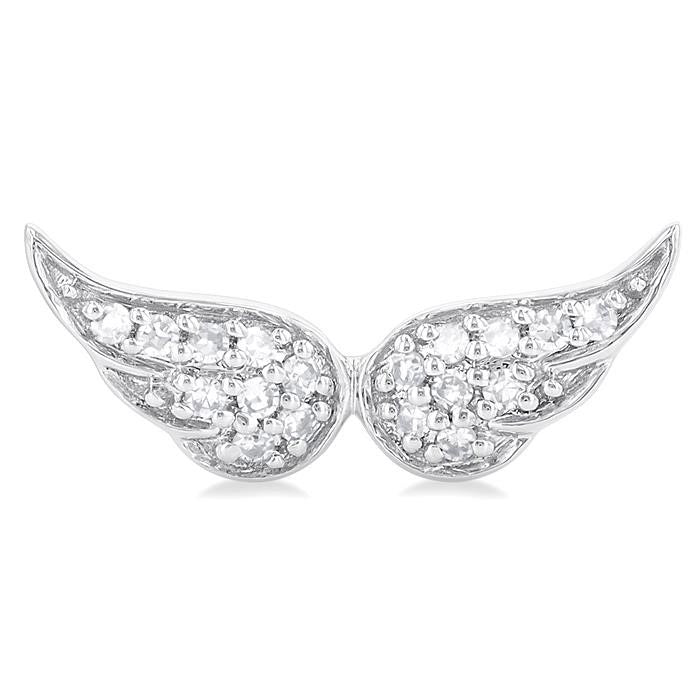 Angel Wings Petite Diamond Earrings
