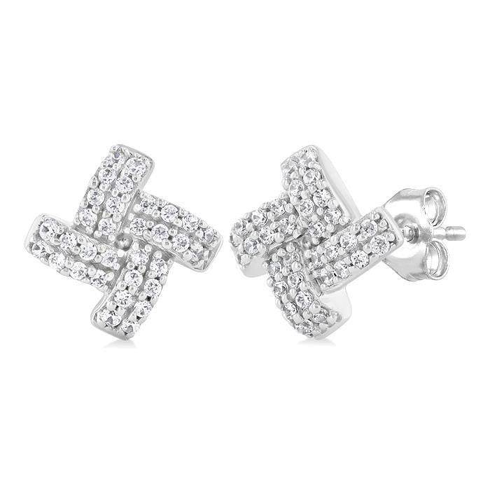 Knot Petite Diamond Fashion Earrings