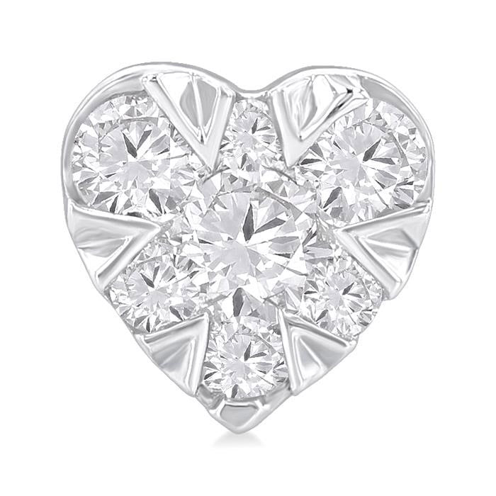 Heart Shape Shine Bright Petite Diamond Fashion Earrings