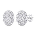 Oval Shape Shine Bright Petite Diamond Fashion Earrings