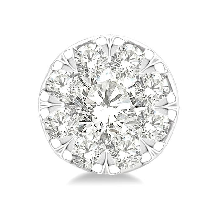 1/6 Ctw Shine Bright Petite Round Shape Round Cut Diamond Fashion Stud Earrings in 10K Yellow and White Gold