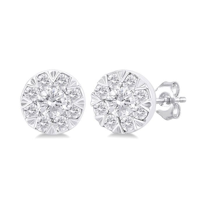 Round Shape Shine Bright Petite Diamond Fashion Earrings