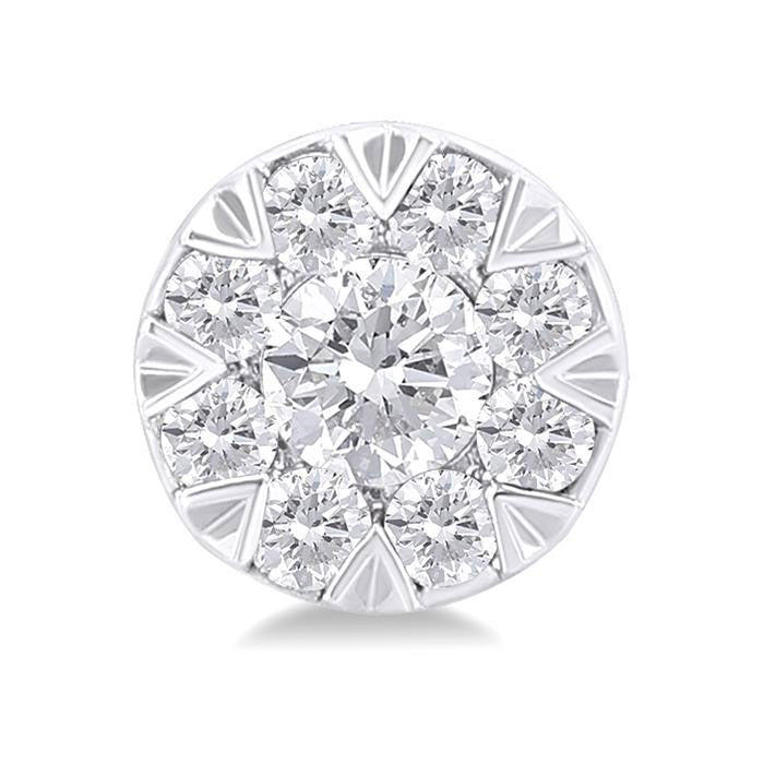 Round Shape Shine Bright Petite Diamond Fashion Earrings