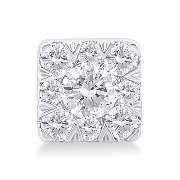 Princess Shape Shine Bright Petite Diamond Fashion Earrings