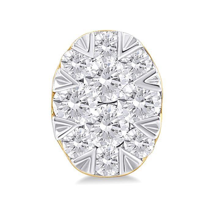 Oval Shape Shine Bright Petite Diamond Fashion Earrings
