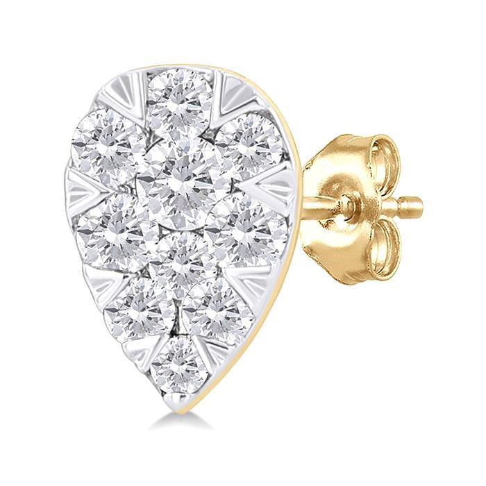 Pear Shape Shine Bright Petite Diamond Fashion Earrings