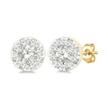1/6 Ctw Shine Bright Petite Round Shape Round Cut Diamond Fashion Stud Earrings in 10K Yellow Gold