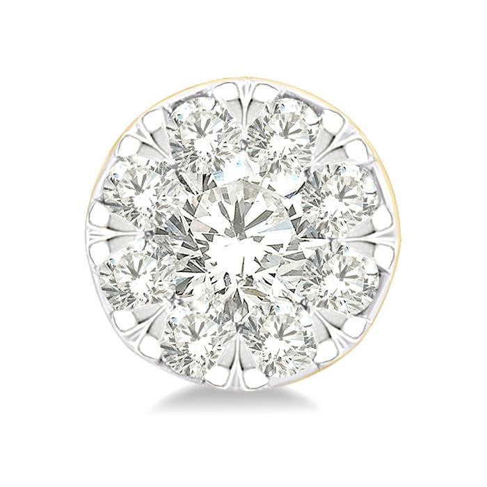 1/6 Ctw Shine Bright Petite Round Shape Round Cut Diamond Fashion Stud Earrings in 10K Yellow Gold
