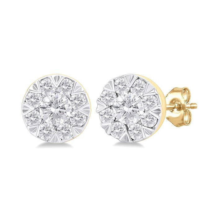 Round Shape Shine Bright Petite Diamond Fashion Earrings
