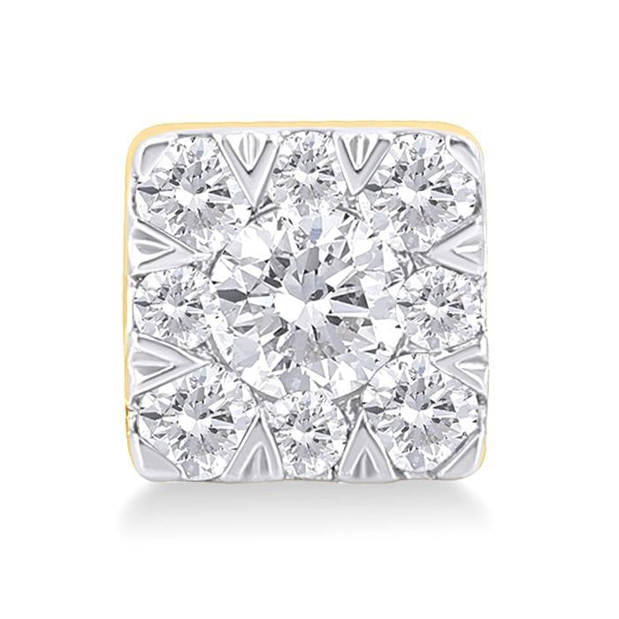 Princess Shape Shine Bright Petite Diamond Fashion Earrings