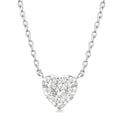 1/10 Ctw Shine Bright Petite Heart Shape Round Cut Diamond Fashion Pendant With Chain in 10K Yellow and White Gold