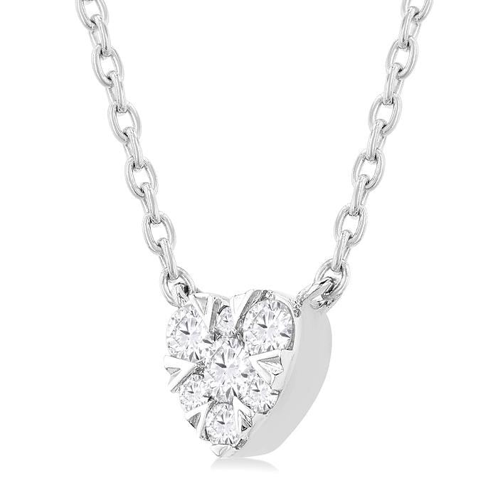Heart Shape Shine Bright Petite Diamond Fashion Pendant