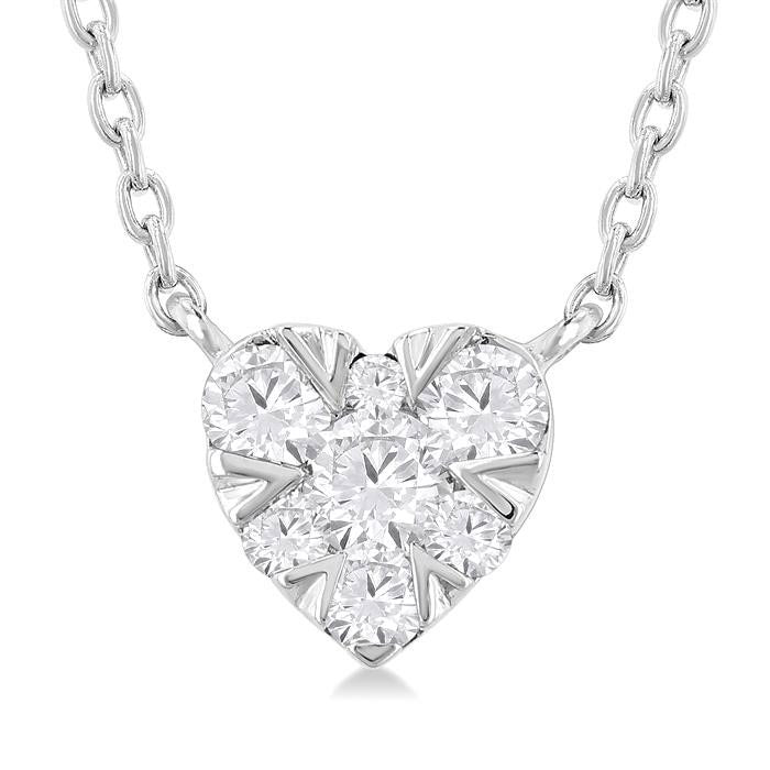 Heart Shape Shine Bright Petite Diamond Fashion Pendant