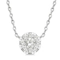 1/10 Ctw Shine Bright Petite Round Shape Round Cut Diamond Fashion Pendant With Chain in 10K Yellow and White Gold