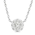 1/10 Ctw Shine Bright Petite Round Shape Round Cut Diamond Fashion Pendant With Chain in 10K Yellow and White Gold