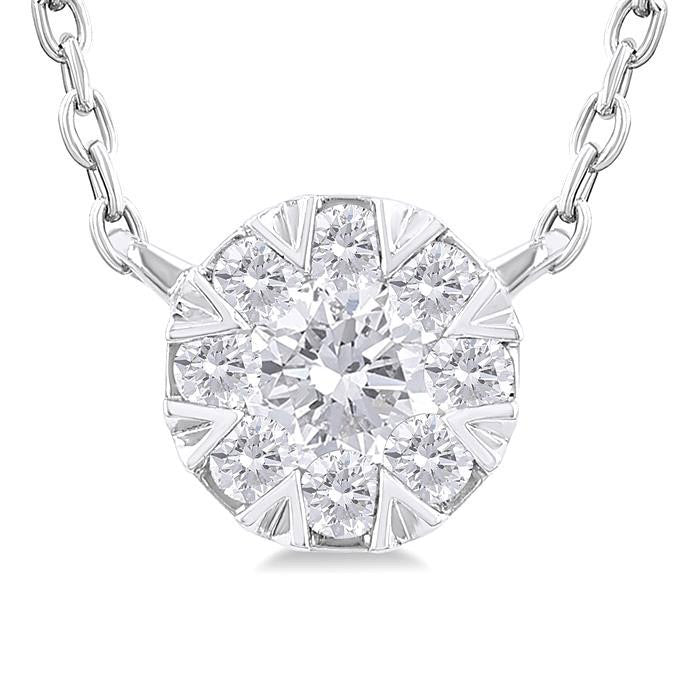 Nova Fable Round Shape Shine Bright Petite Diamond Fashion Pendant