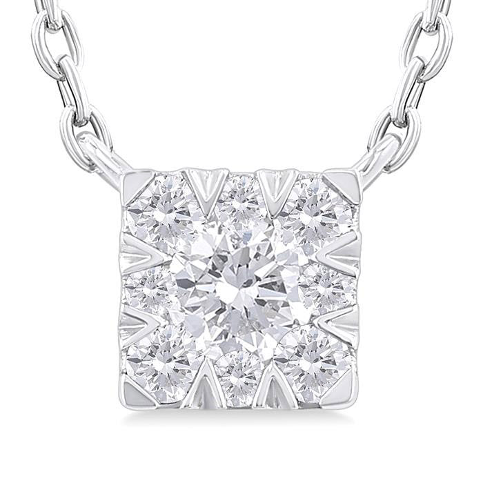 Vale Xenia Princess Shape Shine Bright Petite Diamond Fashion Pendant