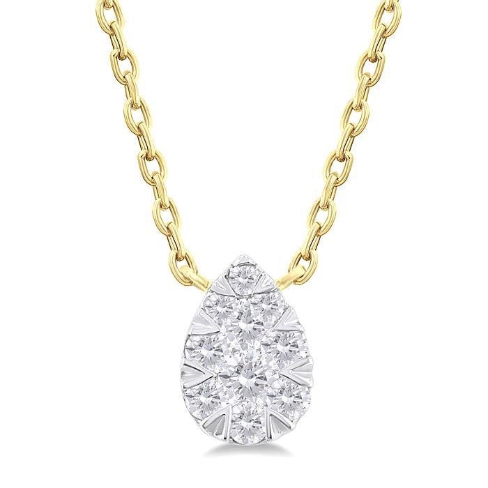 Pear Shape Shine Bright Petite Diamond Fashion Pendant