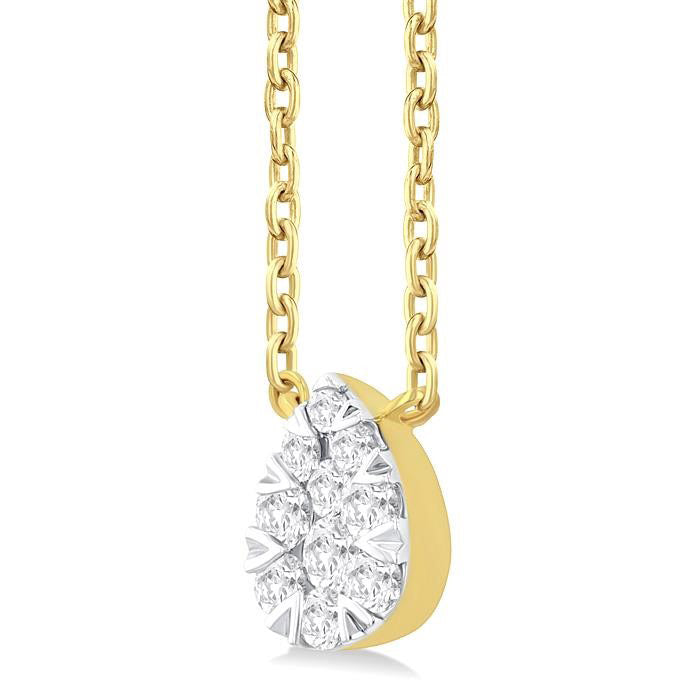 Pear Shape Shine Bright Petite Diamond Fashion Pendant