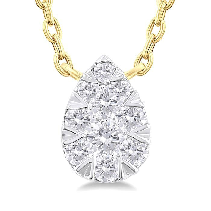 Pear Shape Shine Bright Petite Diamond Fashion Pendant