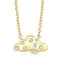 1/20 Ctw Cloud Round Cut Diamond Petite Fashion Pendant With Chain in 10K Yellow Gold