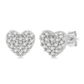 Heart Shape Petite Diamond Fashion Earrings