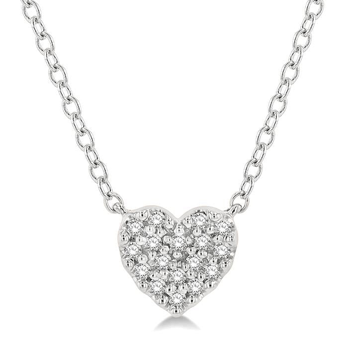 Sabine Yvette Heart Shape Petite Diamond Fashion Pendant