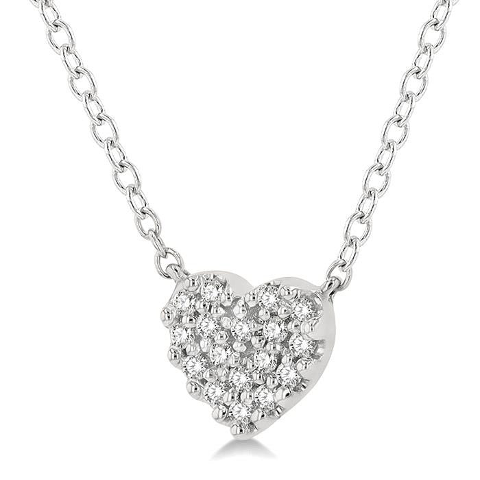 Sabine Yvette Heart Shape Petite Diamond Fashion Pendant