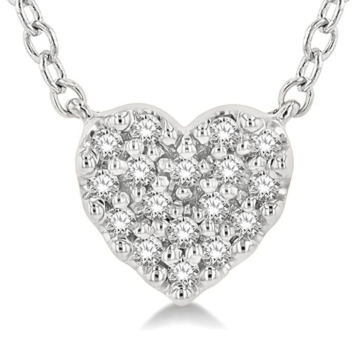 Sabine Yvette Heart Shape Petite Diamond Fashion Pendant