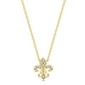 Sonata Yvette Fleur De Lis Petite Diamond Fashion Pendant