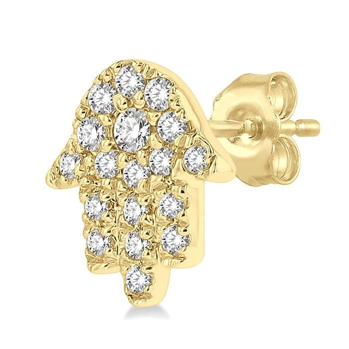 Hamsa Petite Diamond Fashion Earrings