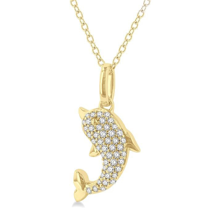 Vesper Paragon Dolphin Petite Diamond Fashion Pendant