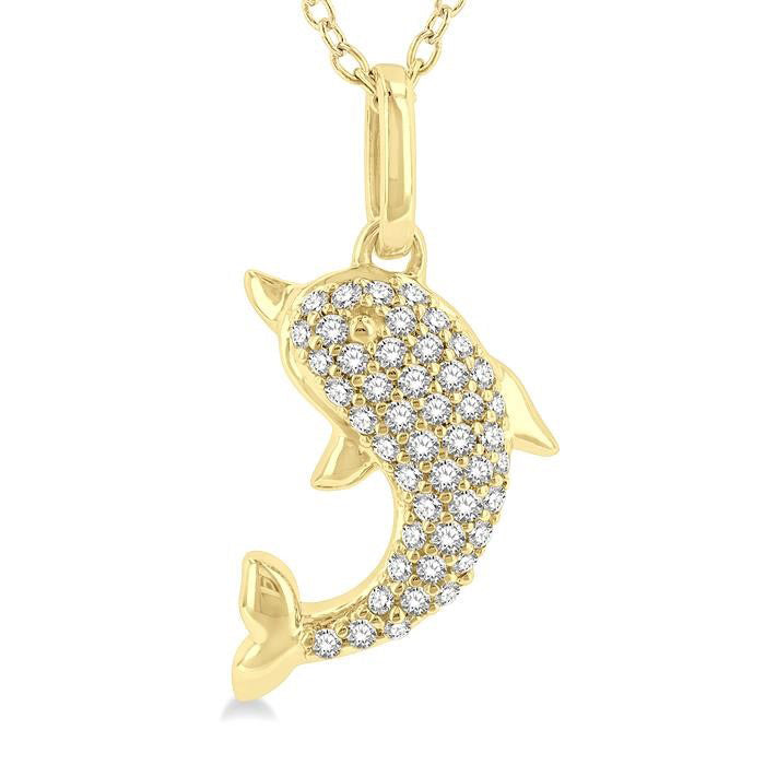 Vesper Paragon Dolphin Petite Diamond Fashion Pendant