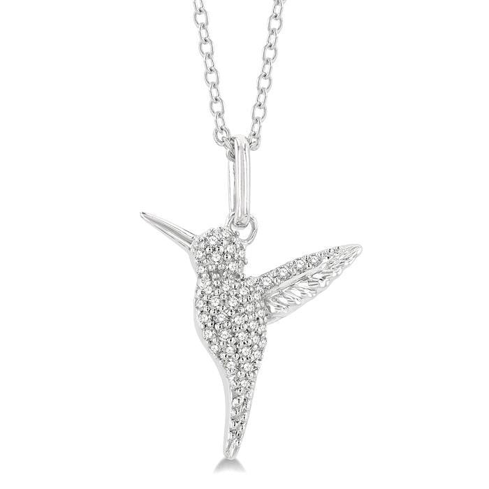 Ophelia Ultramarine Hummingbird Petite Diamond Fashion Pendant