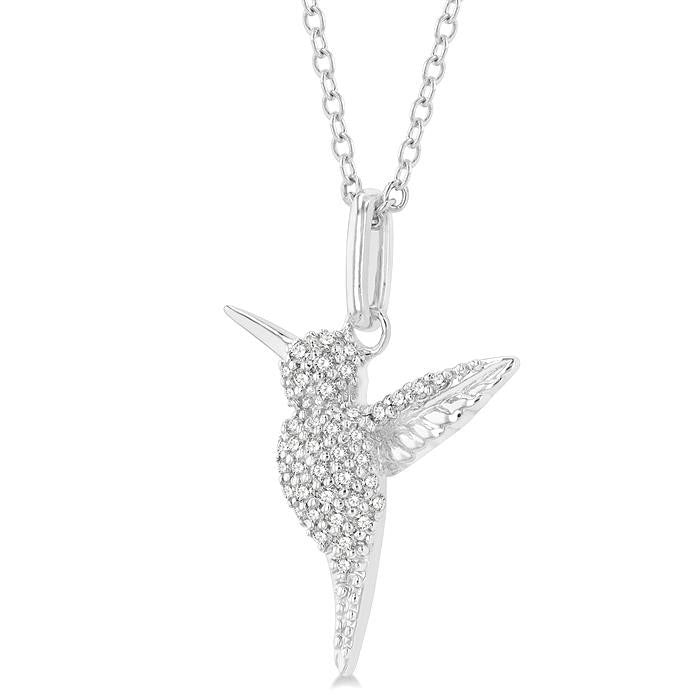 Ophelia Ultramarine Hummingbird Petite Diamond Fashion Pendant