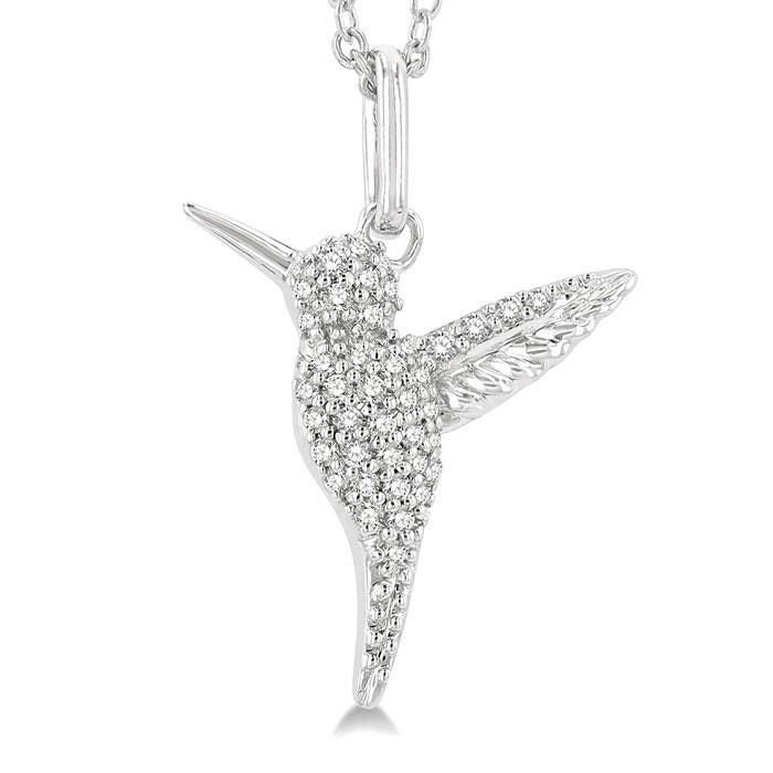 Ophelia Ultramarine Hummingbird Petite Diamond Fashion Pendant
