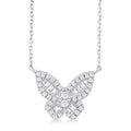 Quiana Thalia Butterfly Petite Baguette Diamond Fashion Pendant