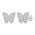 Butterfly Petite Baguette Diamond Fashion Earrings