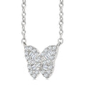Deneuve Wisteria Butterfly Petite Baguette Diamond Fashion Pendant