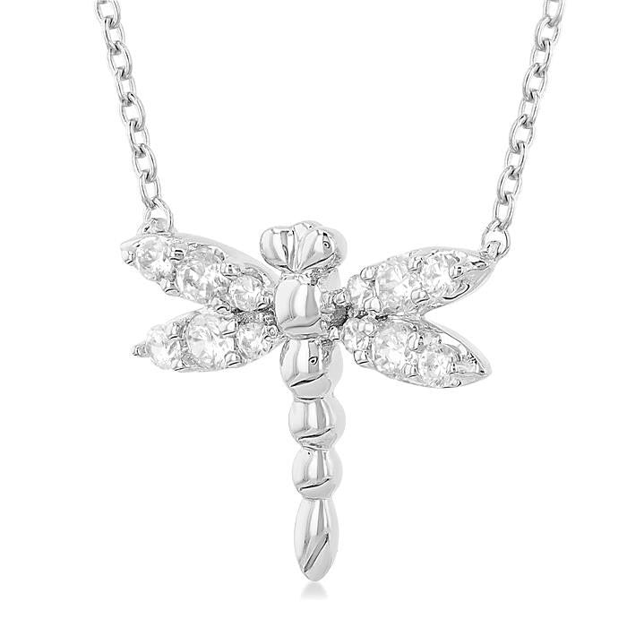 Yvette Deneuve Dragonfly Petite Diamond Fashion Pendant