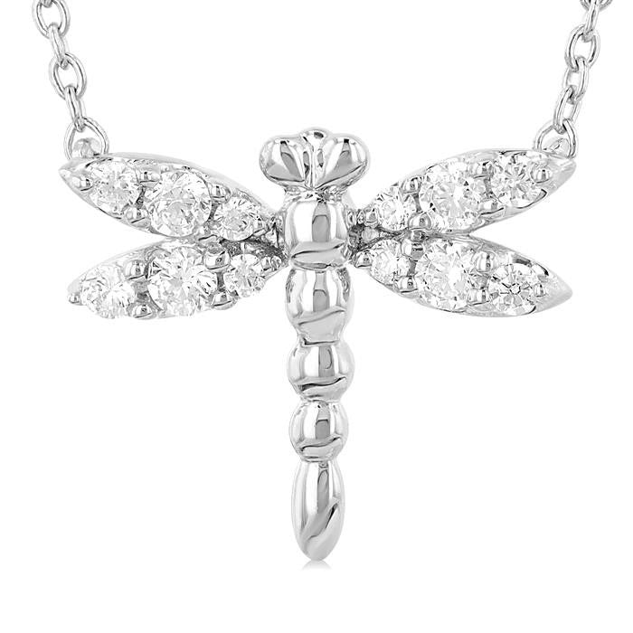 Yvette Deneuve Dragonfly Petite Diamond Fashion Pendant