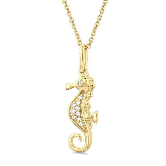 Quill Calypso Seahorse Petite Diamond Fashion Pendant
