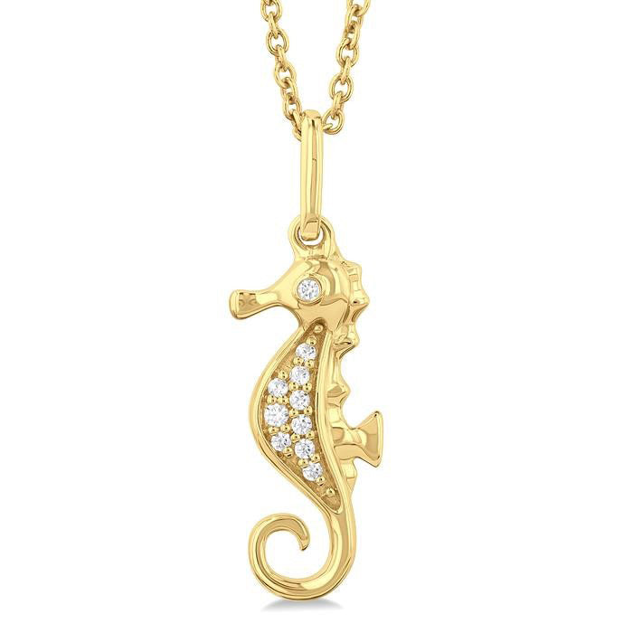 Quill Calypso Seahorse Petite Diamond Fashion Pendant