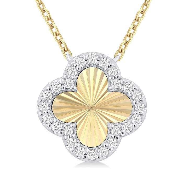 Ivy Ivy Clover Fluted Petite Diamond Fashion Pendant