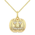 Vale Jasper Pumpkin Petite Diamond Fashion Pendant