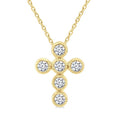 Aria Orchid Cross Bezel Set Petite Diamond Fashion Pendant