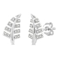 Leaf Petite Diamond Fashion Earrings
